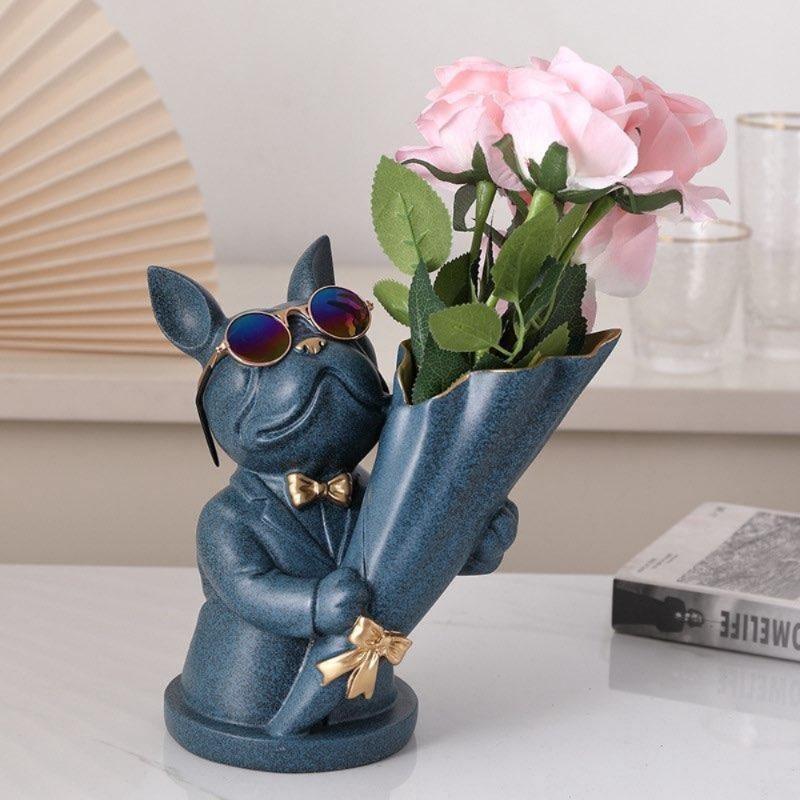 French Bulldog Flower Vase