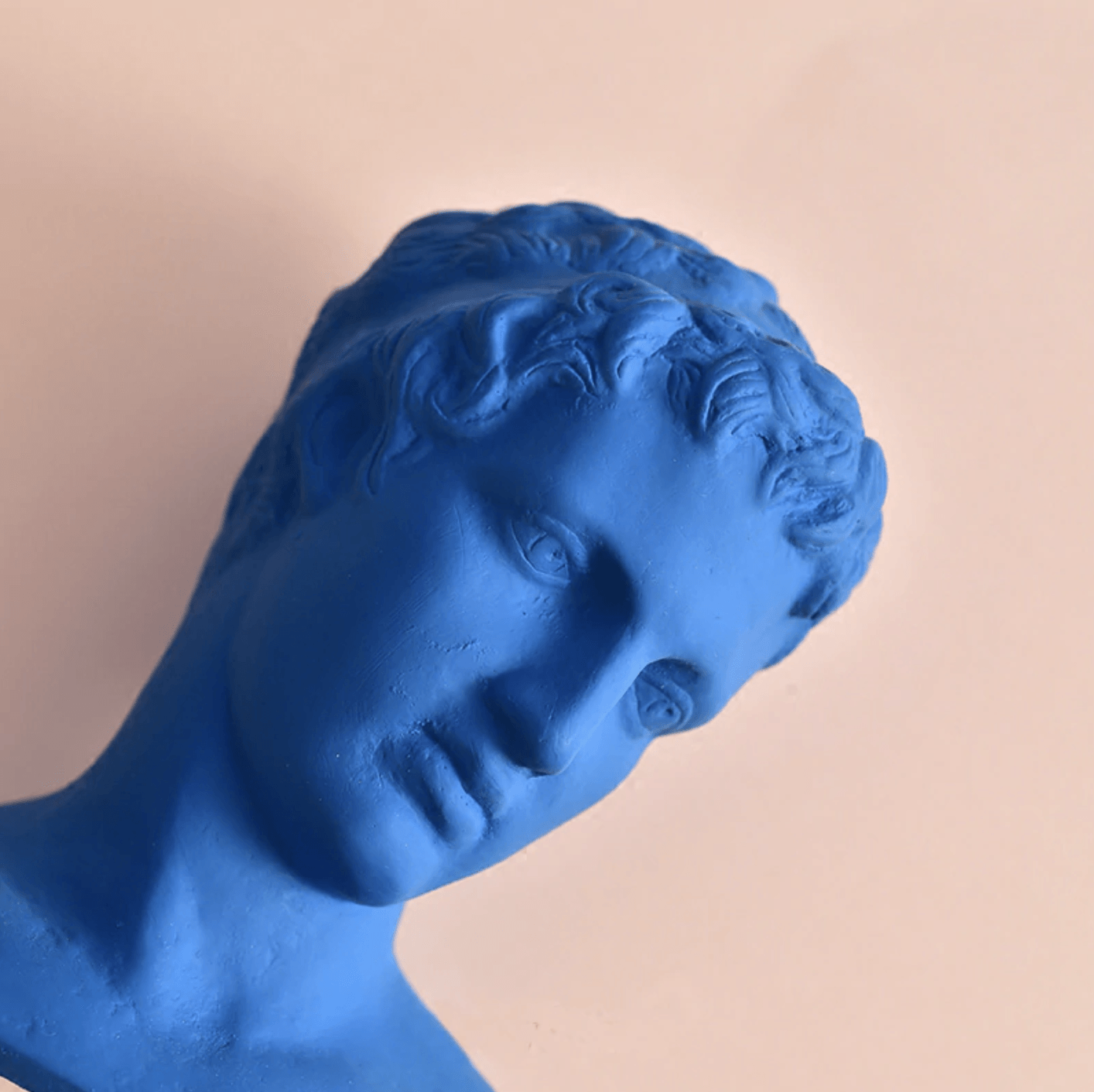 Klein Blue David's Head Statue