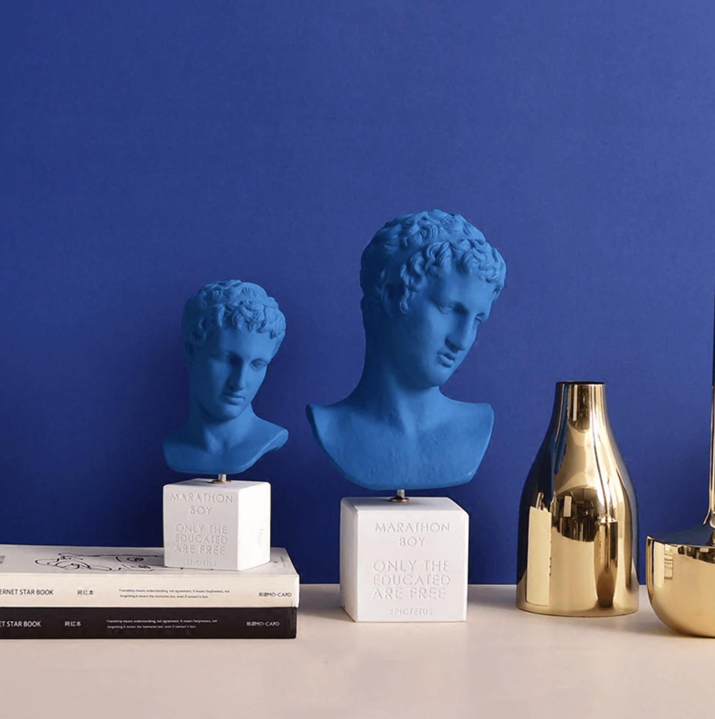 Klein Blue David's Head Statue