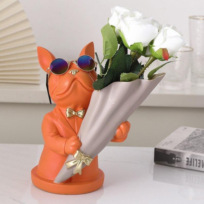 French Bulldog Flower Vase