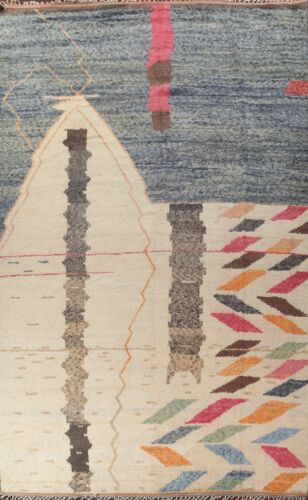 Geometric Moroccan Berber Oriental Area Rug Oversized Handmade Plush Wool 12'