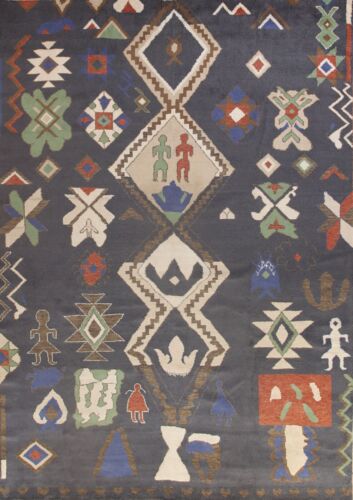 Moroccan Geometric Berber Rug, Palace Size, Handmade from Wool, 12'x15'